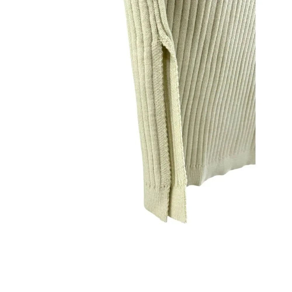NWT Na-Kd Dusty Light Green Stretch Knit Ribbed Bandage Pencil Knit Skirt Medium